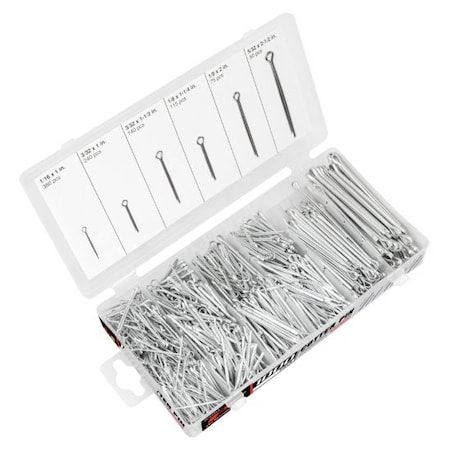 Performance Tool 1,000-Pc Cotter Pin Assortment Hdwr Kit-Cotter, W5204 W5204